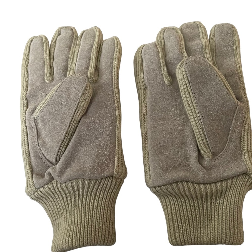 Men’s split cowhide/acrylic knit gloves